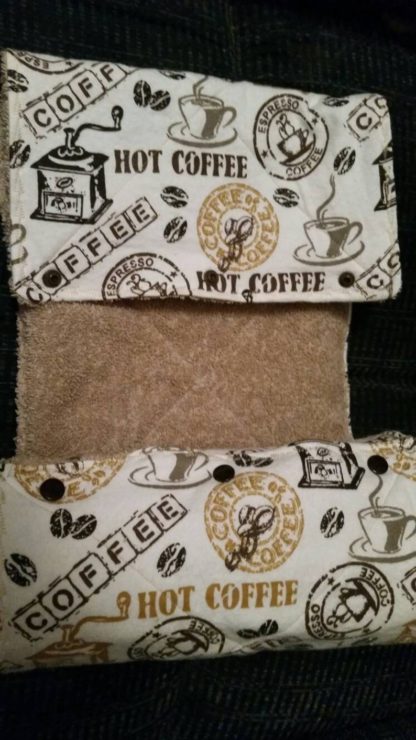 Coffee Time-Reusable Eco friendly Unpaper Towels
